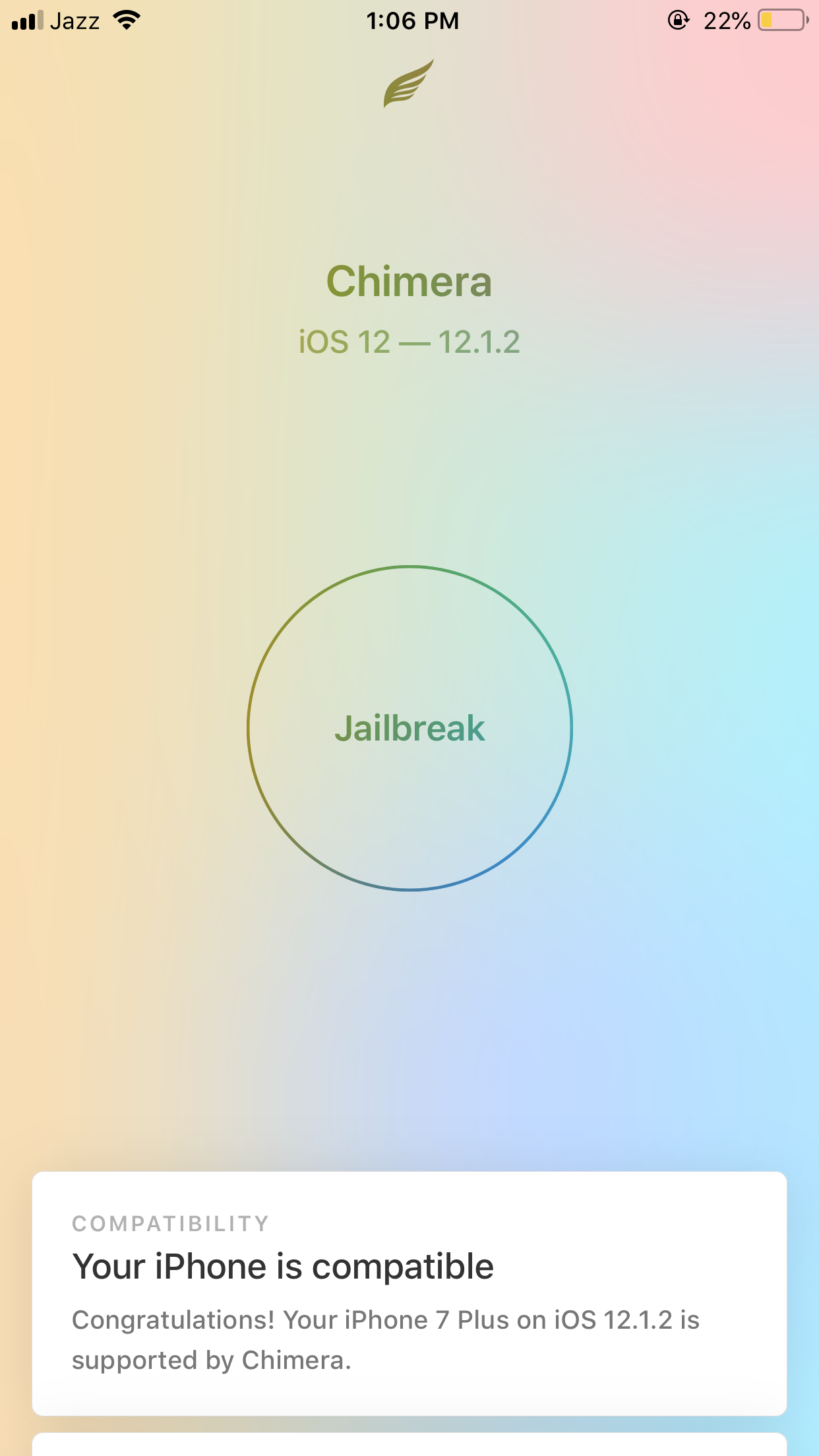 chimera jailbreak no pc
