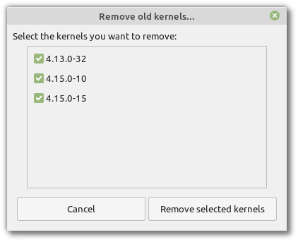 Removing unused kernels