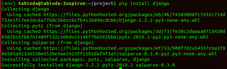 pip install django