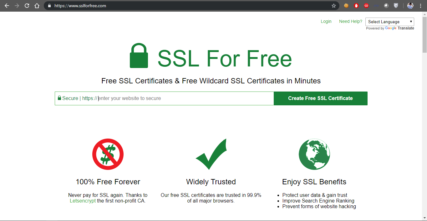 SSL For Free