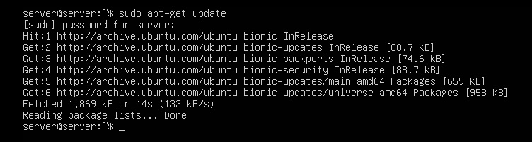 sudo apt-get update